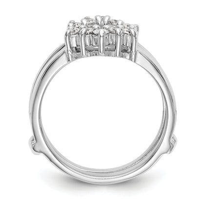 14k White Gold 1/3 Ct. Lab Grown Diamond VS/SI+ G+ Ring Guard