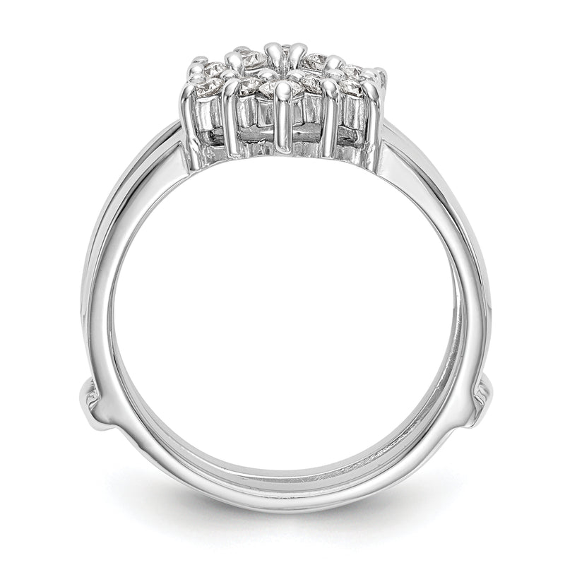 14k White Gold 1/3 Ct. Lab Grown Diamond VS/SI+ G+ Ring Guard