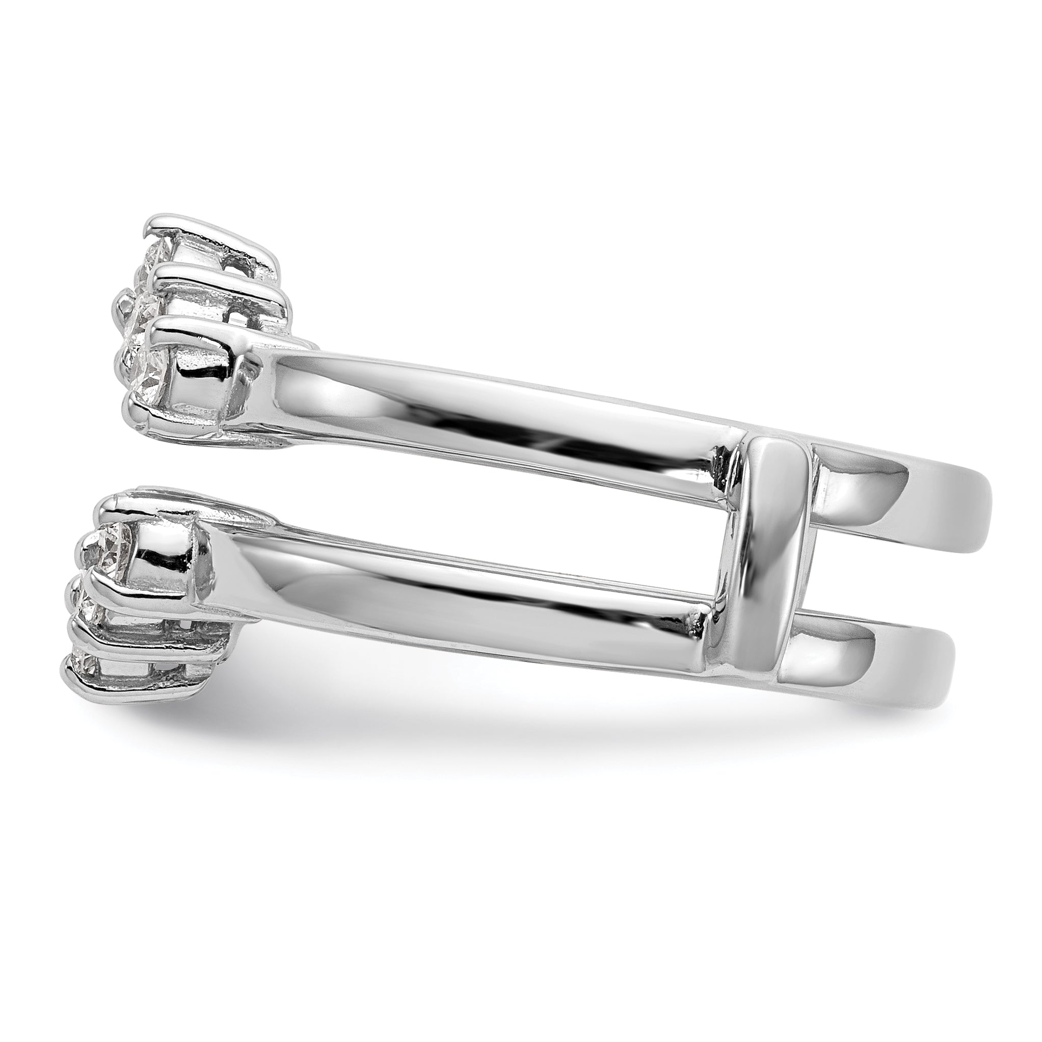 14k White Gold 1/3 Ct. Lab Grown Diamond VS/SI+ G+ Ring Guard