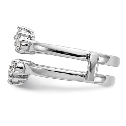 14k White Gold 1/3 Ct. Lab Grown Diamond VS/SI+ G+ Ring Guard