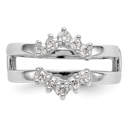 14k White Gold 1/3 Ct. Lab Grown Diamond VS/SI+ G+ Ring Guard
