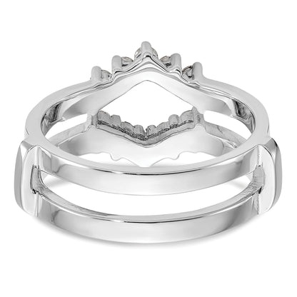 14k White Gold 1/3 Ct. Lab Grown Diamond VS/SI+ G+ Ring Guard