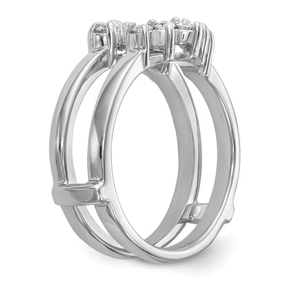 14k White Gold 1/3 Ct. Lab Grown Diamond VS/SI+ G+ Ring Guard