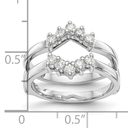 14k White Gold 1/3 Ct. Lab Grown Diamond VS/SI+ G+ Ring Guard