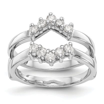 14k White Gold 1/3 Ct. Lab Grown Diamond VS/SI+ G+ Ring Guard