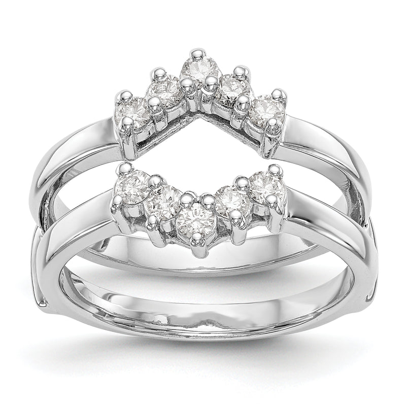 14k White Gold 1/3 Ct. Lab Grown Diamond VS/SI+ G+ Ring Guard