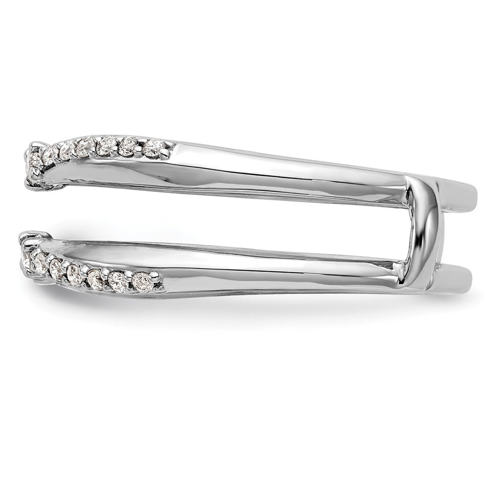 14K White Gold 1/4 Carat Lab Grown Diamond Vs/Si+ G+ Complete Ring Guard