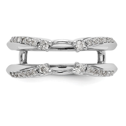 14K White Gold 1/4 Carat Lab Grown Diamond Vs/Si+ G+ Complete Ring Guard
