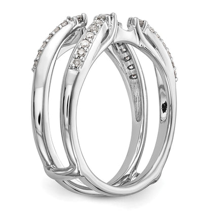 14K White Gold 1/4 Carat Lab Grown Diamond Vs/Si+ G+ Complete Ring Guard