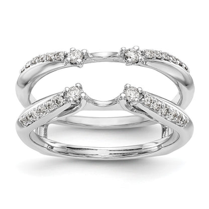 14K White Gold 1/4 Carat Lab Grown Diamond Vs/Si+ G+ Complete Ring Guard