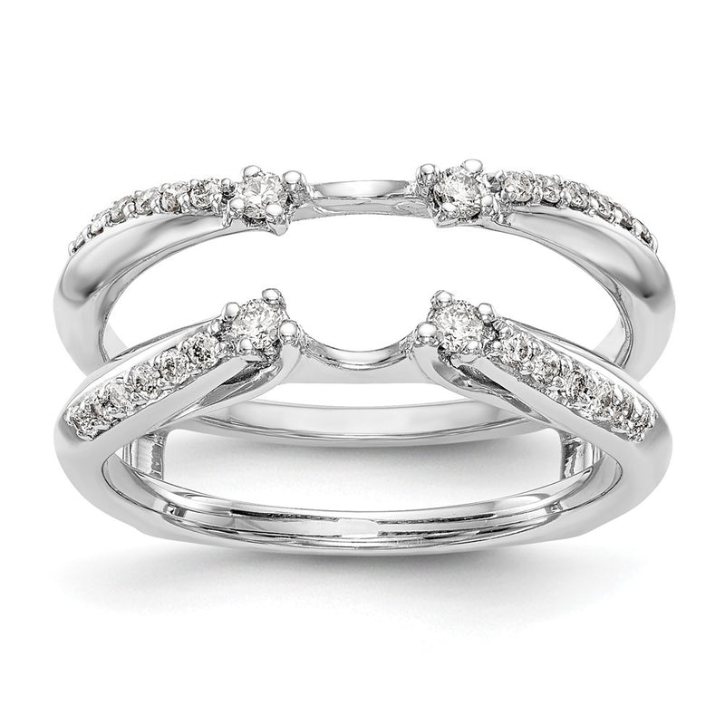 14K White Gold 1/4 Carat Lab Grown Diamond Vs/Si+ G+ Complete Ring Guard