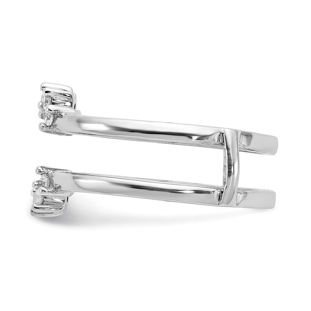 14K White Gold Real Diamond Guard