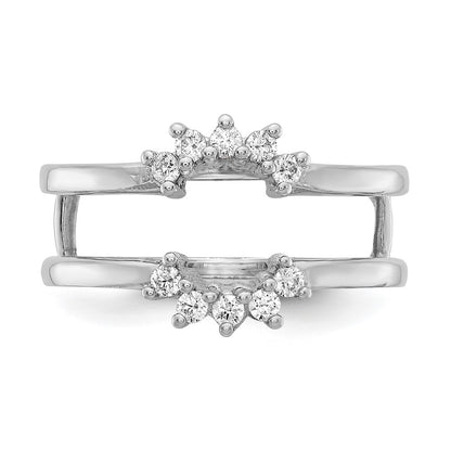 14k White Gold 1/5 Ct. Lab Grown Diamond VS/SI+ G+ Ring Guard