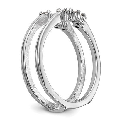 14k White Gold 1/5 Ct. Lab Grown Diamond VS/SI+ G+ Ring Guard