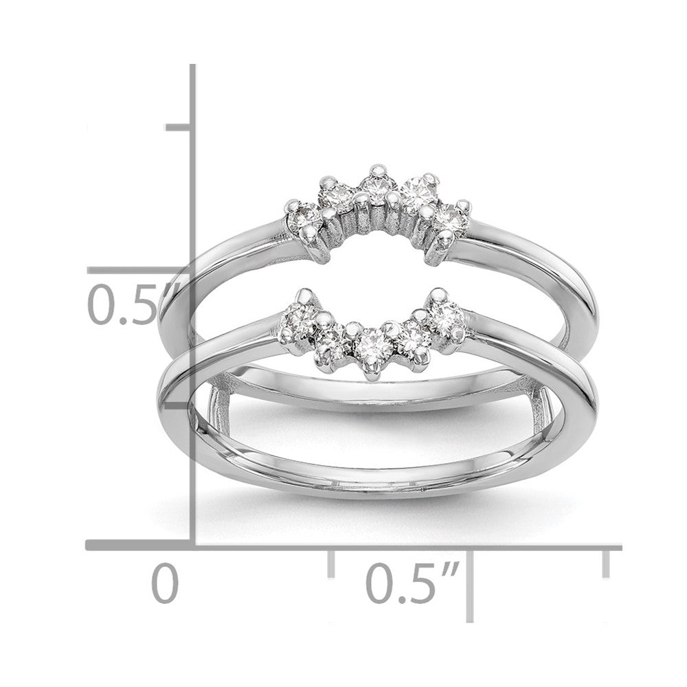 14k White Gold 1/5 Ct. Lab Grown Diamond VS/SI+ G+ Ring Guard