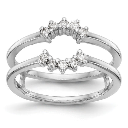 14k White Gold 1/5 Ct. Lab Grown Diamond VS/SI+ G+ Ring Guard