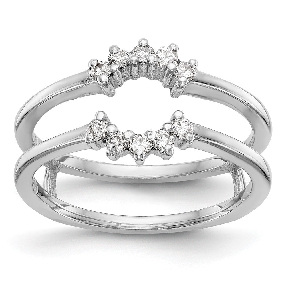 14K White Gold Real Diamond Guard