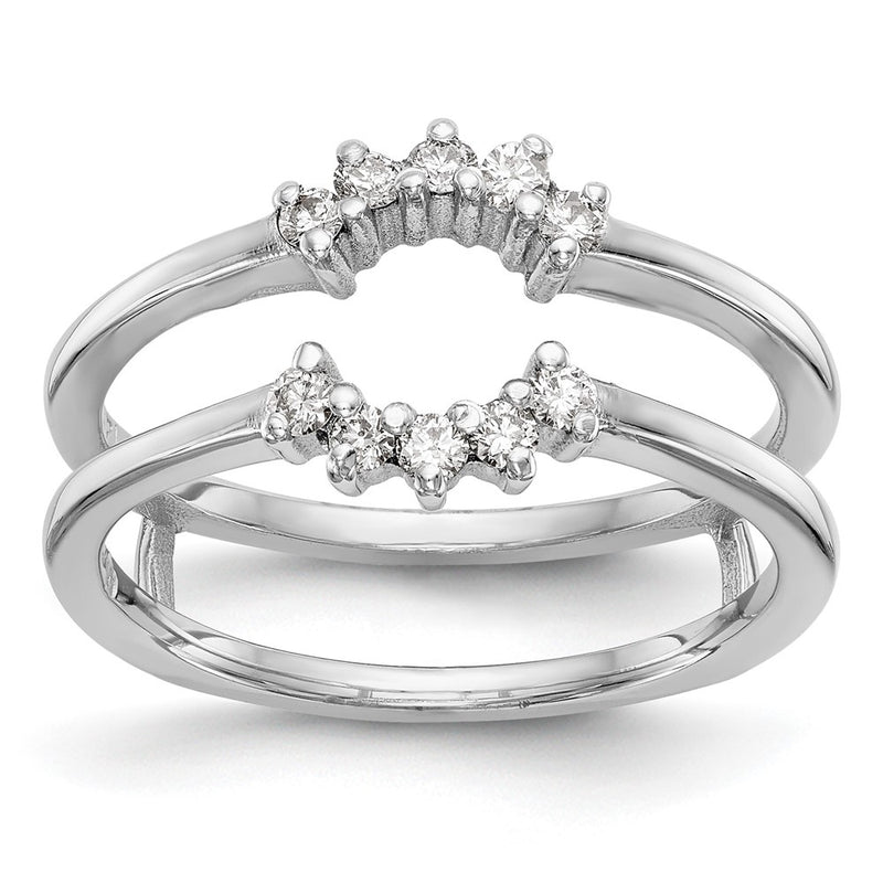 14K White Gold Real Diamond Guard