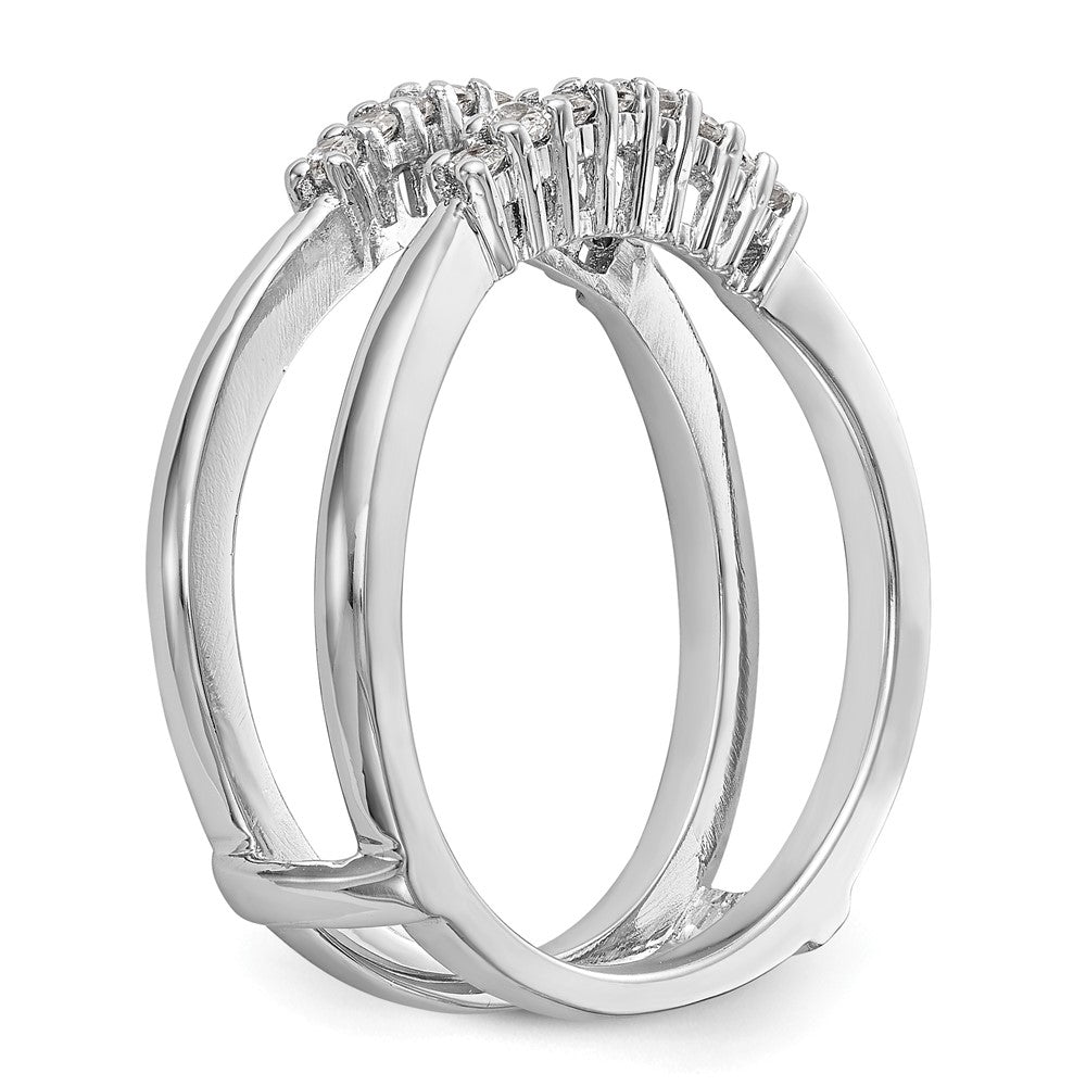 14K White Gold Real Diamond Guard