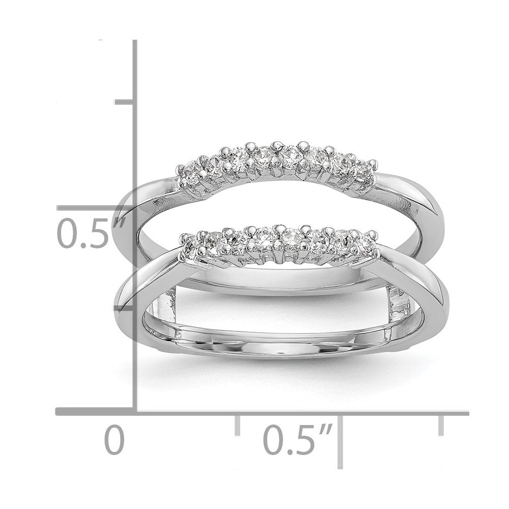 14K White Gold Real Diamond Guard