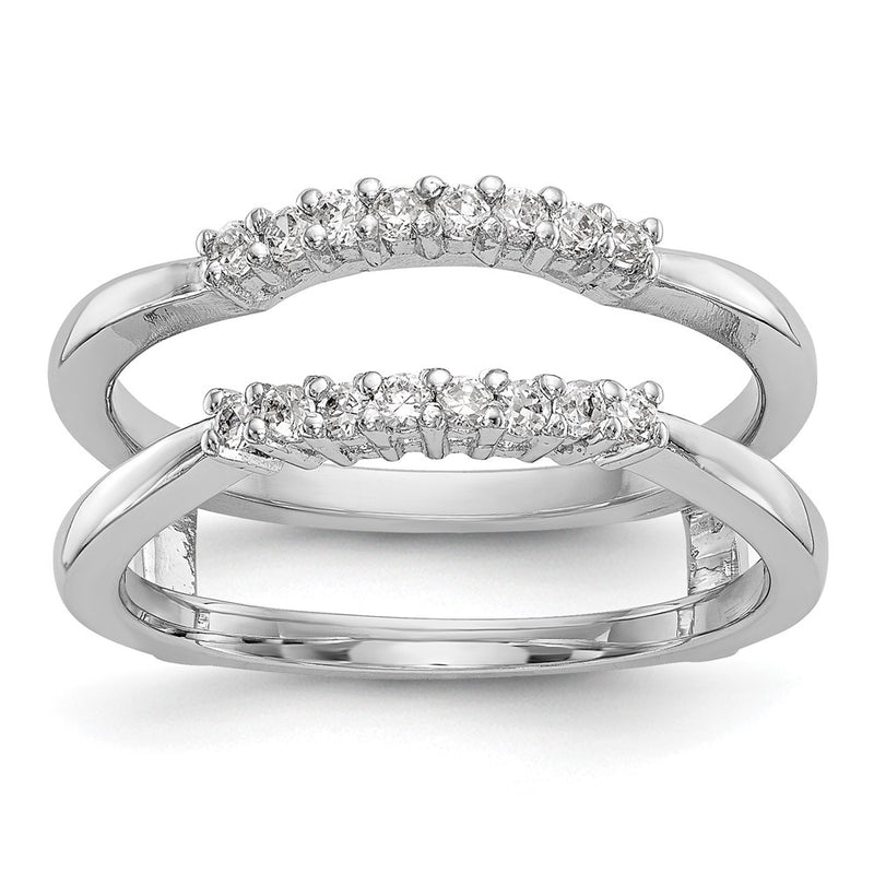 14K White Gold Real Diamond Guard