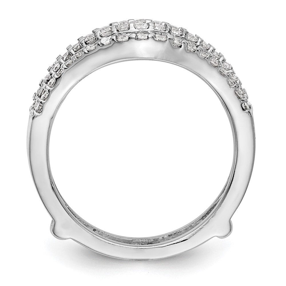 14K White Gold True Origin 5/8 Carat Lab Grown Diamond Vs D E F Ring Guard