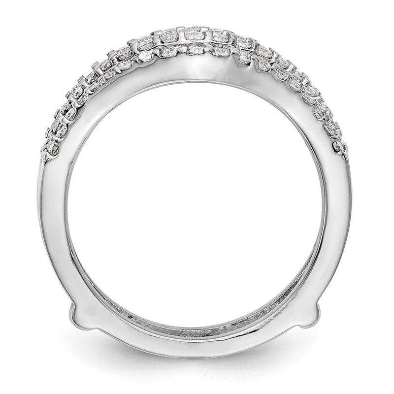 14K White Gold True Origin 5/8 Carat Lab Grown Diamond Vs D E F Ring Guard