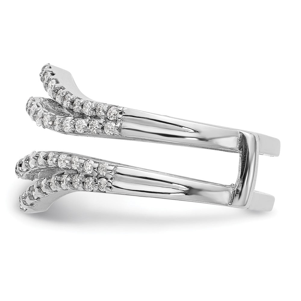 14K White Gold True Origin 5/8 Carat Lab Grown Diamond Vs D E F Ring Guard