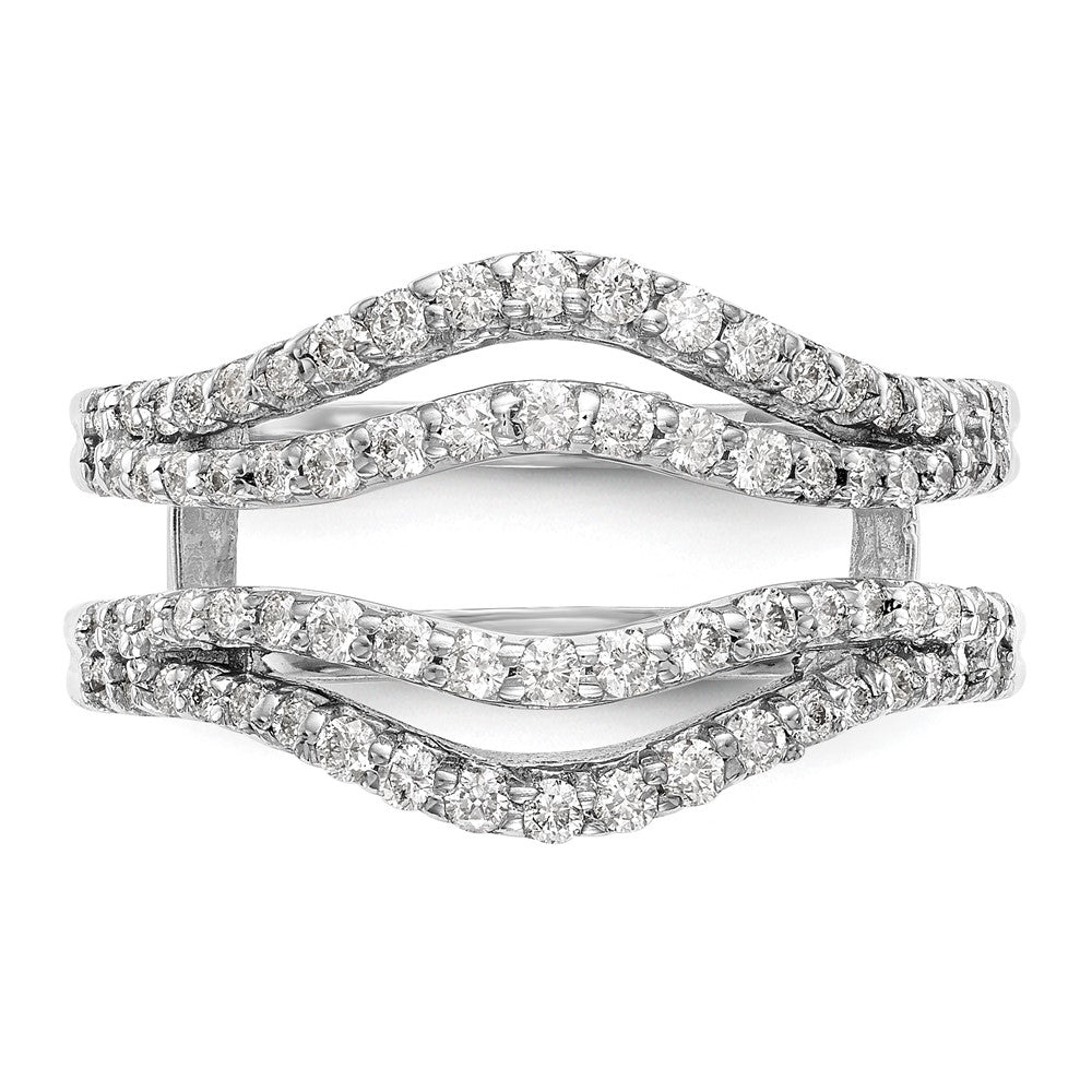 14K White Gold True Origin 5/8 Carat Lab Grown Diamond Vs D E F Ring Guard