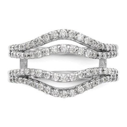 14K White Gold True Origin 5/8 Carat Lab Grown Diamond Vs D E F Ring Guard