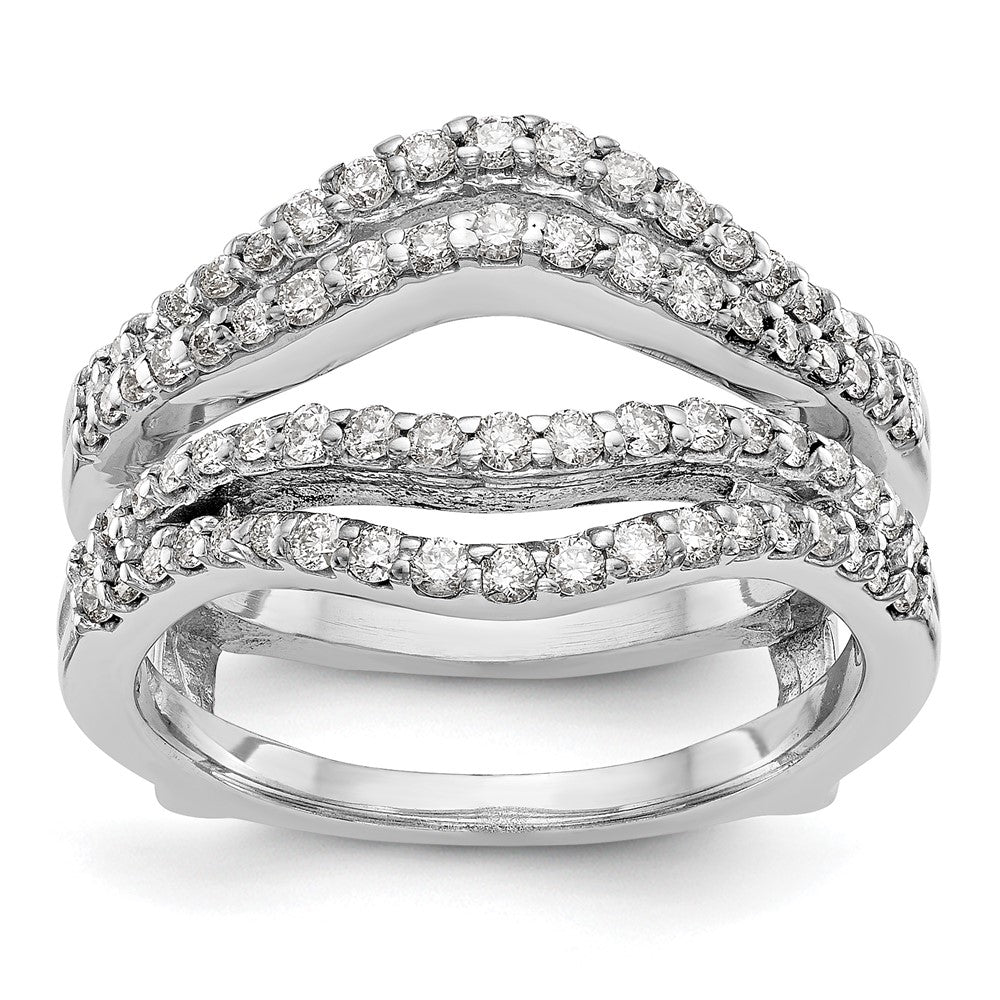 14K White Gold True Origin 5/8 Carat Lab Grown Diamond Vs D E F Ring Guard