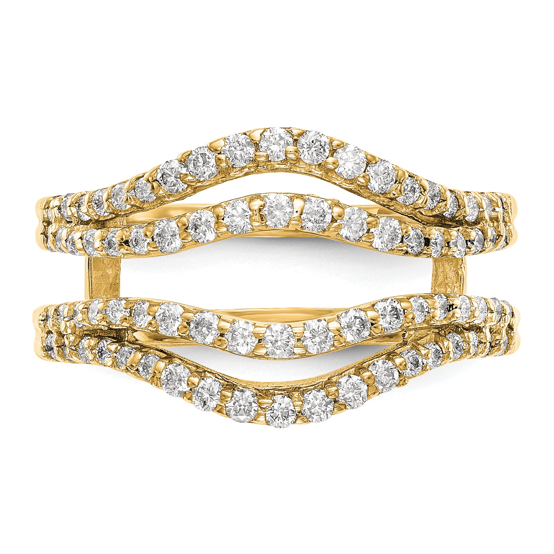 14K Yellow Gold Real Diamond Guard