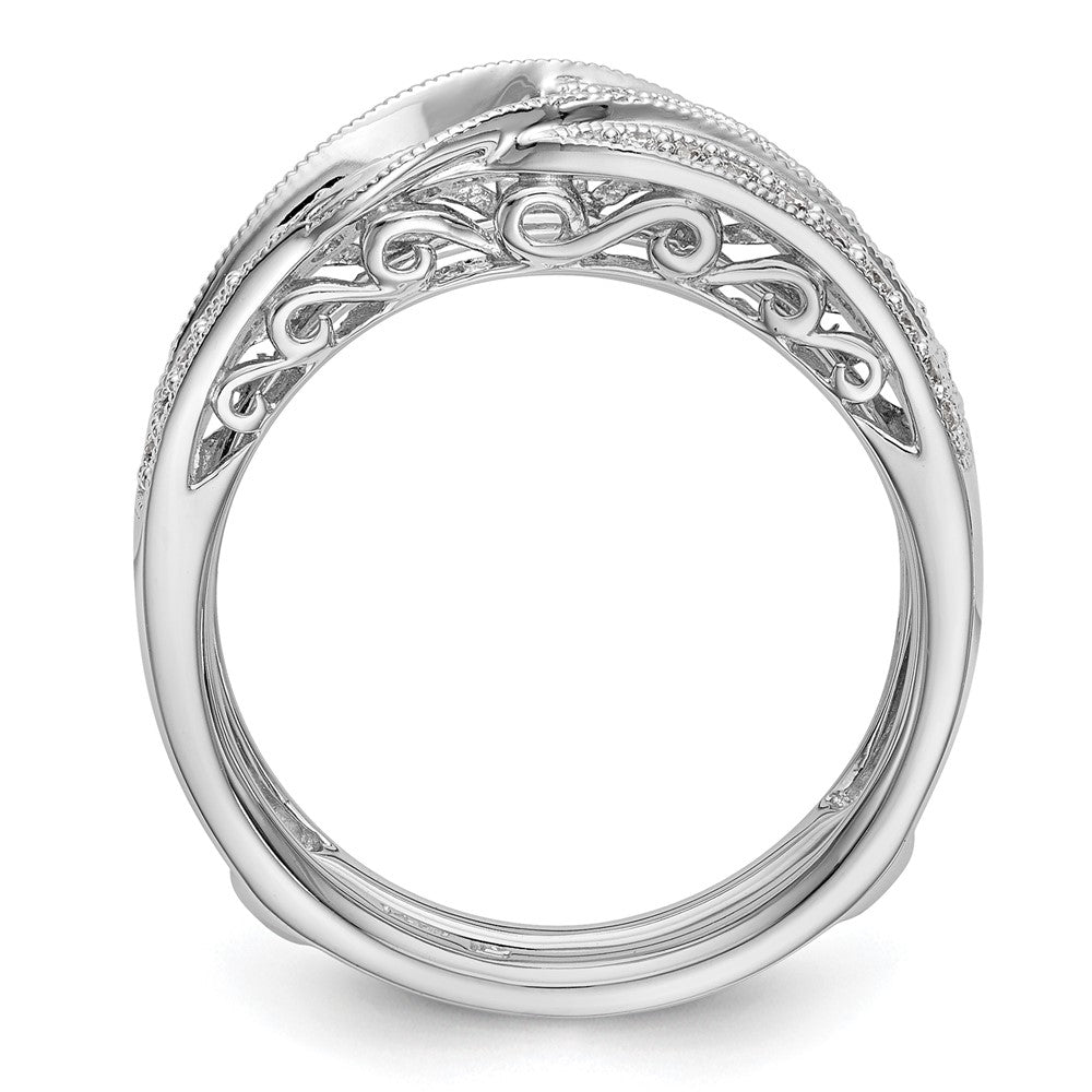 14k White Gold 1/4 Ct. Lab Grown Diamond VS/SI+ G+ Ring Guard