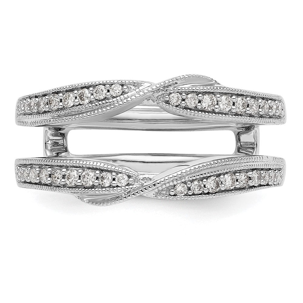 14k White Gold 1/4 Ct. Lab Grown Diamond VS/SI+ G+ Ring Guard