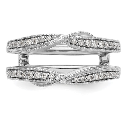 14k White Gold 1/4 Ct. Lab Grown Diamond VS/SI+ G+ Ring Guard