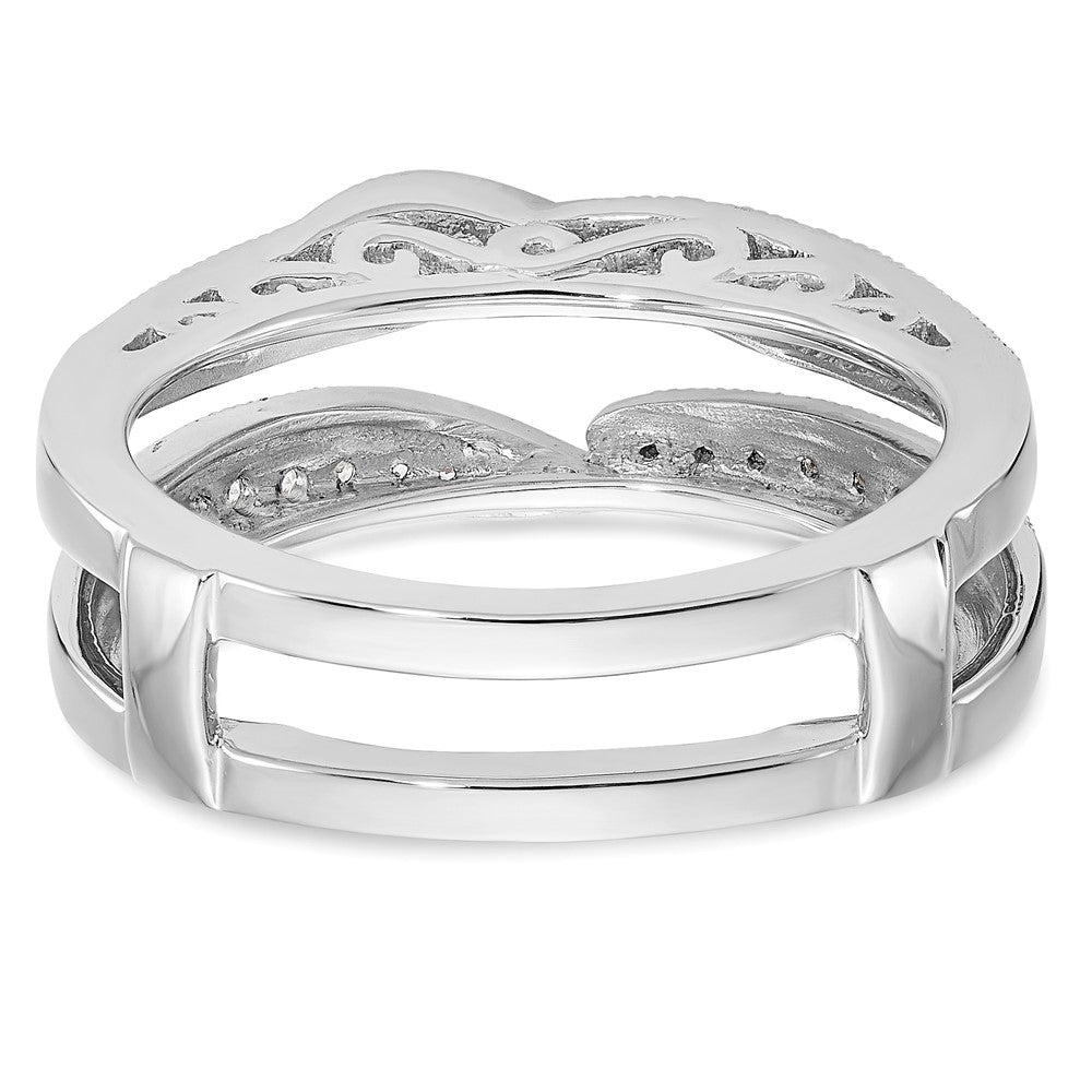 14k White Gold 1/4 Ct. Lab Grown Diamond VS/SI+ G+ Ring Guard