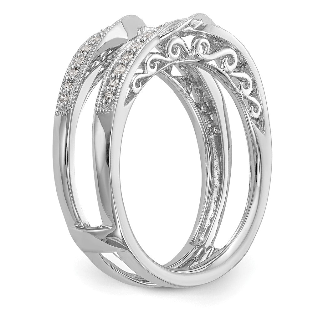 14k White Gold 1/4 Ct. Lab Grown Diamond VS/SI+ G+ Ring Guard