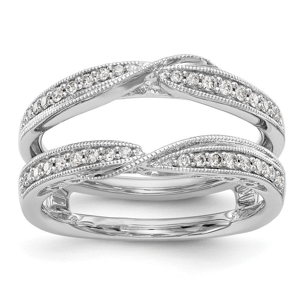 14k White Gold 1/4 Ct. Lab Grown Diamond VS/SI+ G+ Ring Guard