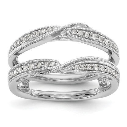 14k White Gold 1/4 Ct. Lab Grown Diamond VS/SI+ G+ Ring Guard