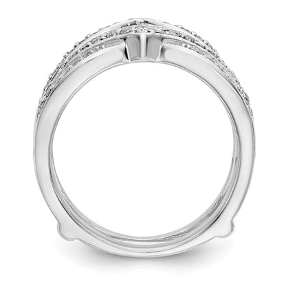 14k White Gold 1/2 Ct. Lab Grown Diamond VS/SI+ G+ Ring Guard