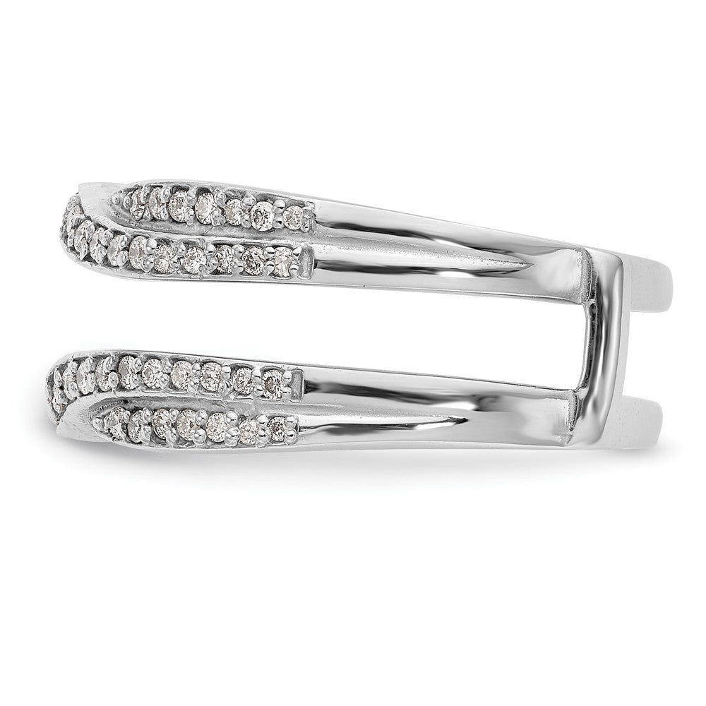 14k White Gold 1/2 Ct. Lab Grown Diamond VS/SI+ G+ Ring Guard