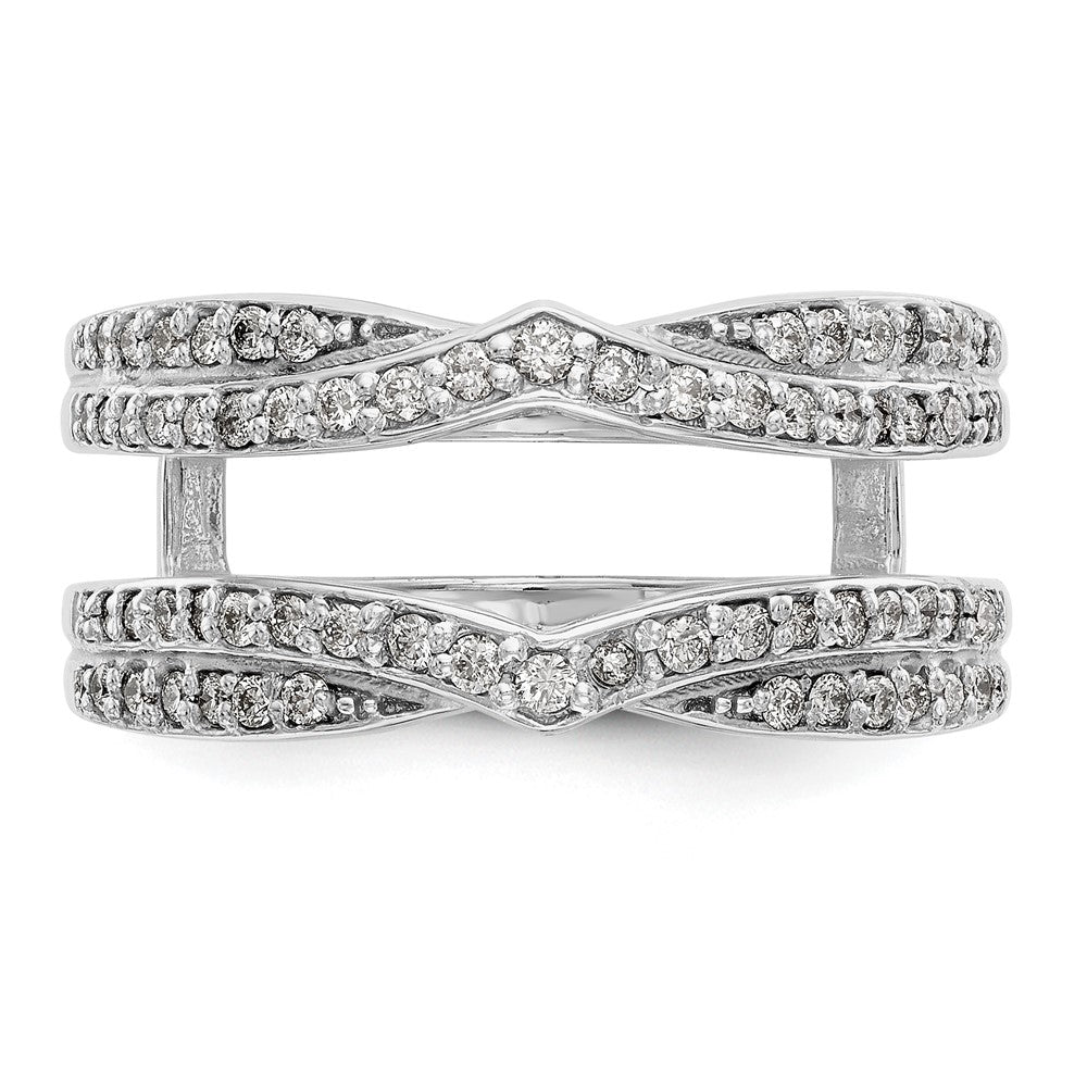 14k White Gold 1/2 Ct. Lab Grown Diamond VS/SI+ G+ Ring Guard