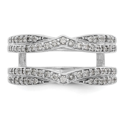 14k White Gold 1/2 Ct. Lab Grown Diamond VS/SI+ G+ Ring Guard