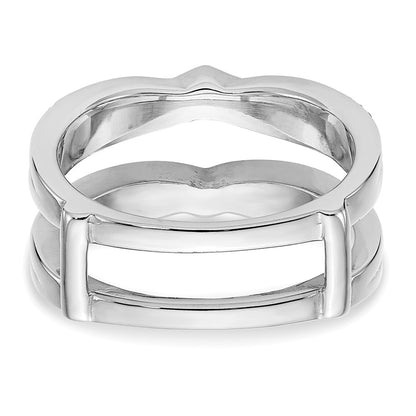 14k White Gold 1/2 Ct. Lab Grown Diamond VS/SI+ G+ Ring Guard