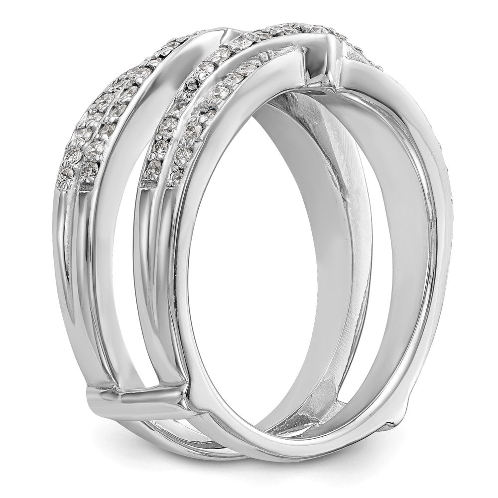 14k White Gold 1/2 Ct. Lab Grown Diamond VS/SI+ G+ Ring Guard