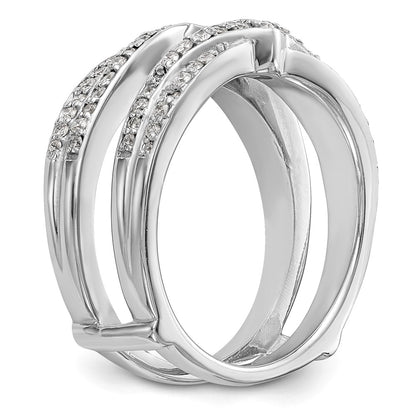 14k White Gold 1/2 Ct. Lab Grown Diamond VS/SI+ G+ Ring Guard
