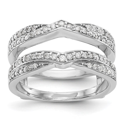 14k White Gold 1/2 Ct. Lab Grown Diamond VS/SI+ G+ Ring Guard