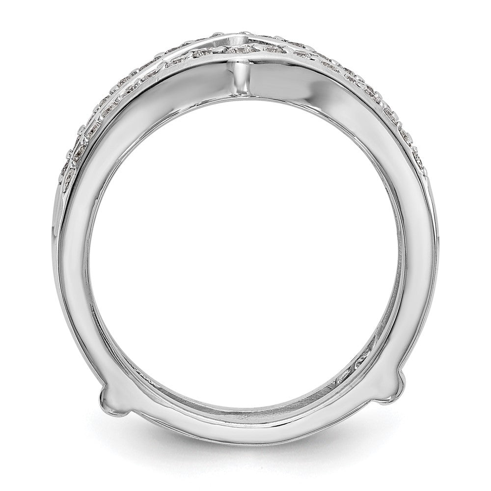 14K White Gold True Origin 1/2 Carat Lab Grown Diamond Vs D E F Ring Guard