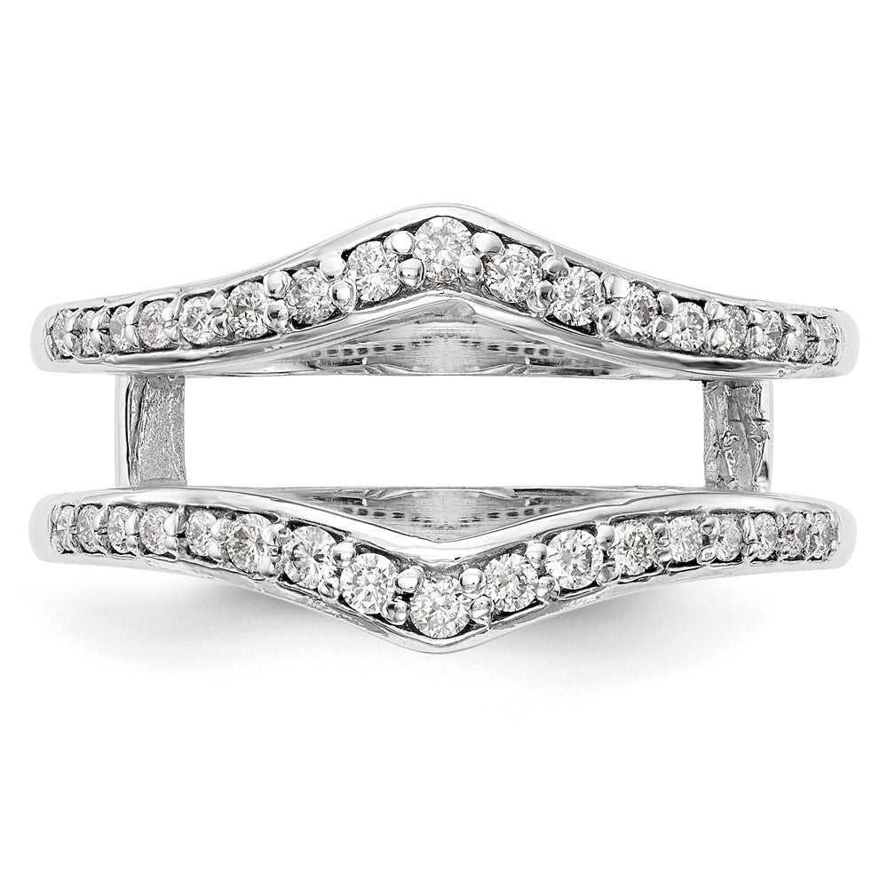 14K White Gold True Origin 1/2 Carat Lab Grown Diamond Vs D E F Ring Guard