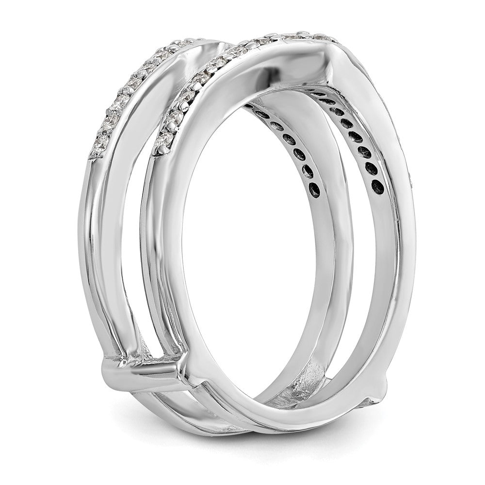 14K White Gold True Origin 1/2 Carat Lab Grown Diamond Vs D E F Ring Guard